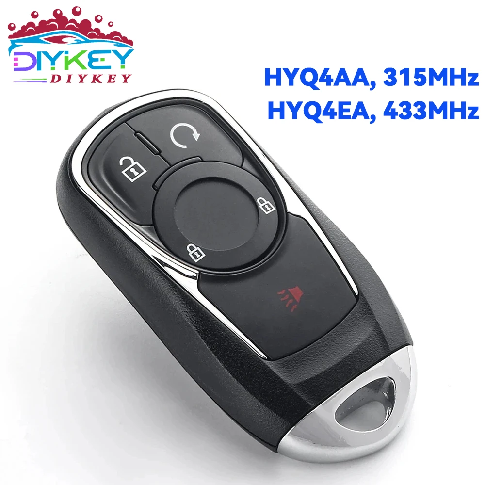 DIYKEY 4 Buttons For Buick Encore Regal 2017 2018 2019 2020 2021 HYQ4AA 13506665 13532383 HYQ4EA 13511629 Smart Key Remote Fob