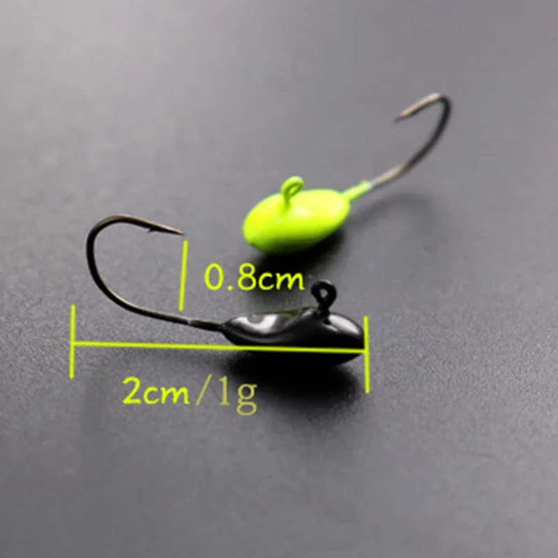 5szt Haczyki wędkarskie z główką jigową 0.5g 0.7g 1.1g Mini ołowiana główka jigowa Ice Bass Carp Fishing Jig Miękka przynęta Zimowe akcesoria