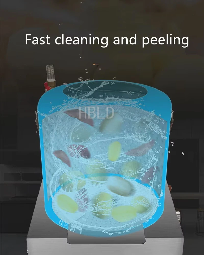 

HBLD Картофелечистка из нержавеющей стали, электрическая многофункциональная машина для очистки и очистки фруктов в форме корня лотоса и подковы