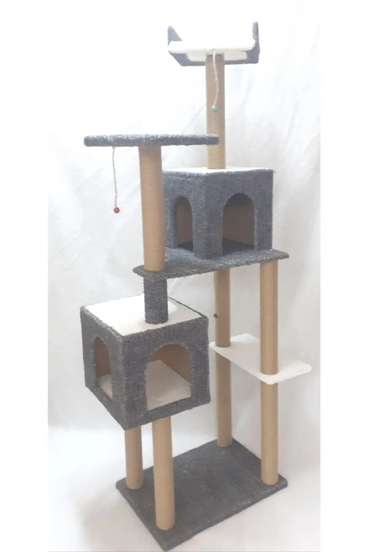 Cat scratching tree House 175x55x40 Cm [e-6] [bearing] Gray