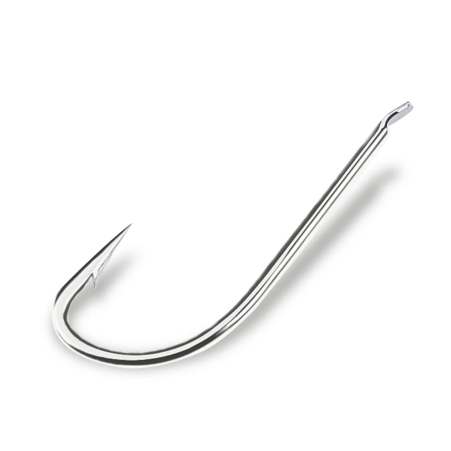 FTK 100pcs/ Box Long Shank Fishing Hook 1#-12# Fish Hooks High Carbon Steel Sharp Barbed Bait Hook Trout Bass Fishing Hooks