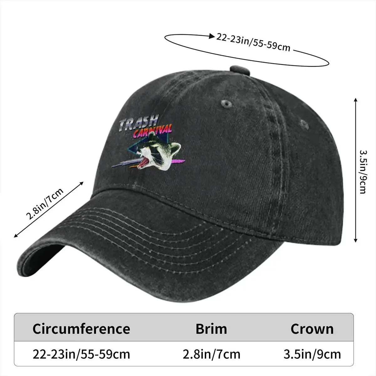 Trash Carnival Baseball Cap Men Hats Women Visor Protection Snapback Raccoon Lover Caps