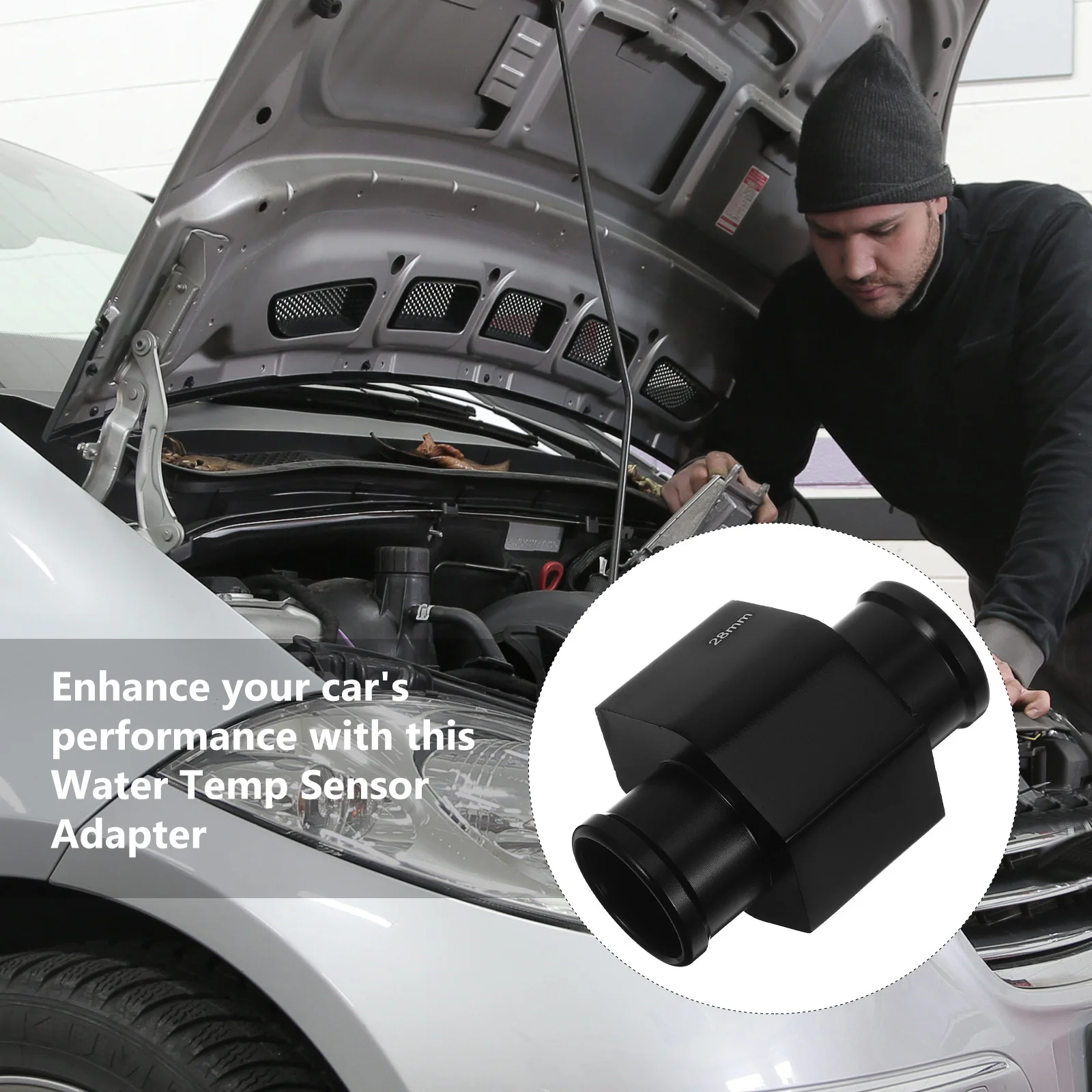 

Water Temp Sensor Adapter Joint Pipe Radiator Hose Accessory Durable Iron Car Modification Vehicle Engine Part