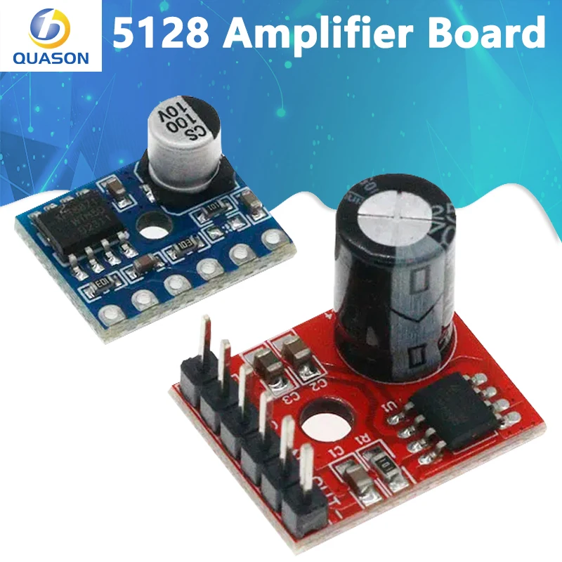 5128 Amplifier Board 5W Class D Digital Amplifier Board Mono Audio Module Low Distortion VS88715V DC2.5-5.5V LTK5128 Class AB