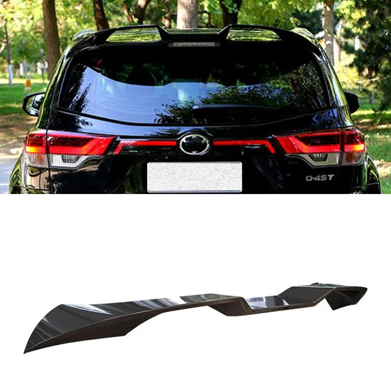 For Roof GT Spoiler Wing Toyota Highlander Car Rear Window Trunk Lip Tail ABS Material Accessories Refit 2015-2021 Year