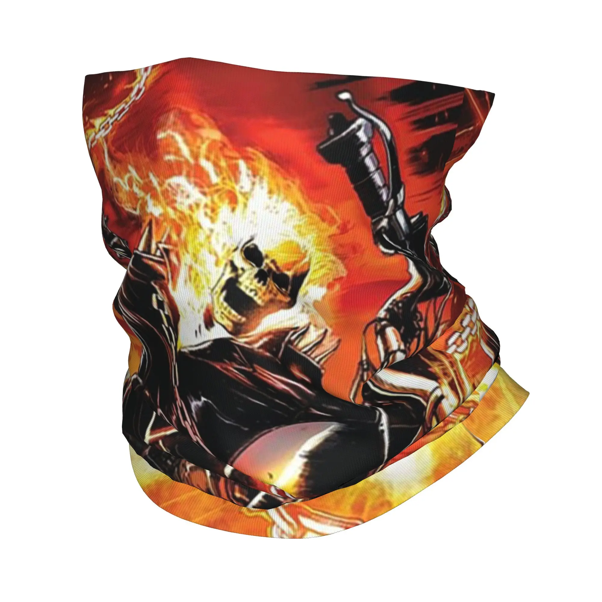 

Ghost Rider Motorcycle Skull Bandana Neck Cover Printed Mask Scarf Warm Face Mask Riding For Men Women Adult