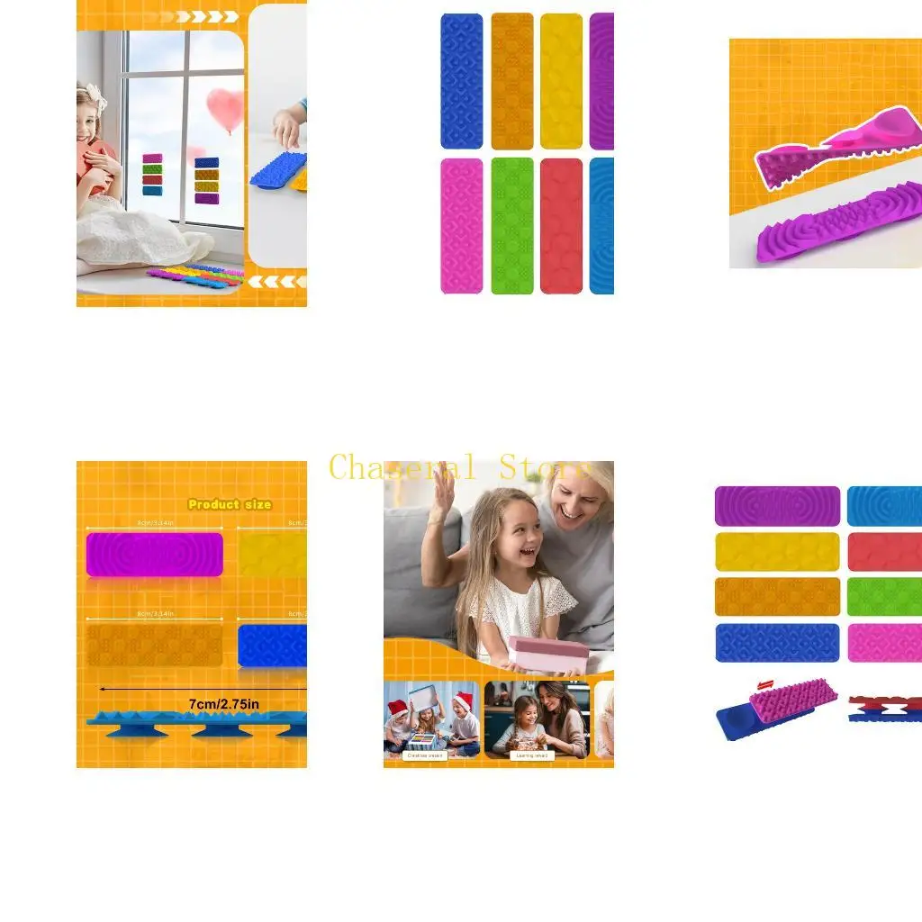 

E7CE 8PCS Присоска Сенсорная текстурированная игрушка Сильная игрушка для устранения натяжения адгезии