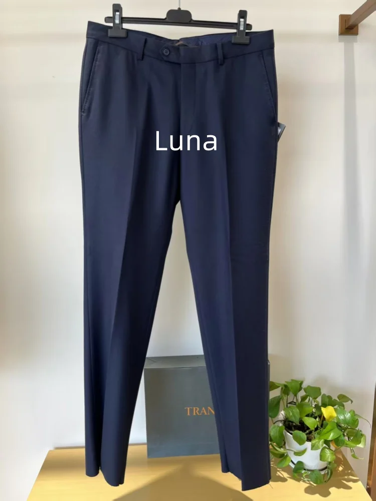 

Men's Autumn Winter New Traveler's Wool Series Washable Natural Temperature Control West Pants Business Casual Long Trousers