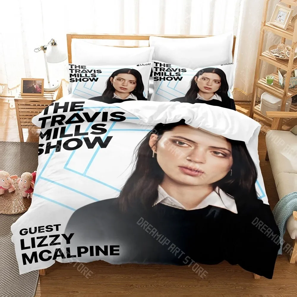 

Комплект постельного белья Lizzy McAlpine с 3D принтом, одинарный, полный, Queen King Size, комплект постельного белья для взрослых и детей, комплекты пододеяльников для спальни