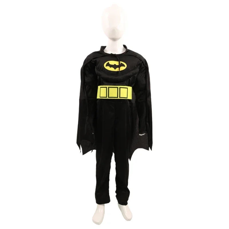 Kinderen jongen vleermuis kostuum met masker en cape Halloween cosplay kostuum film karakter jumpsuit vleermuis Dark Knight Rises Dress Up