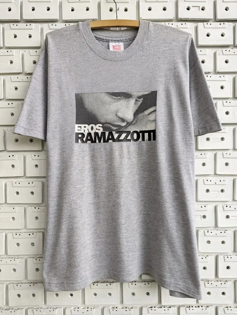 

Vintage 1998 Eros Ramazzotti T-Shirt Italian Pop Rock Musician Singer Concert Tour Merch Tee Size L