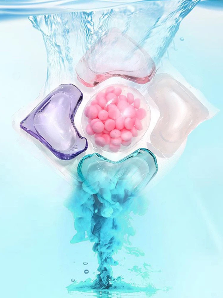 

50 шт. 5 в 1, ароматические шарики для стирки, моющее средство, жидкая капсула, шарик для стирки, аромат, жидкая капсула, шарик для домашнего общежития