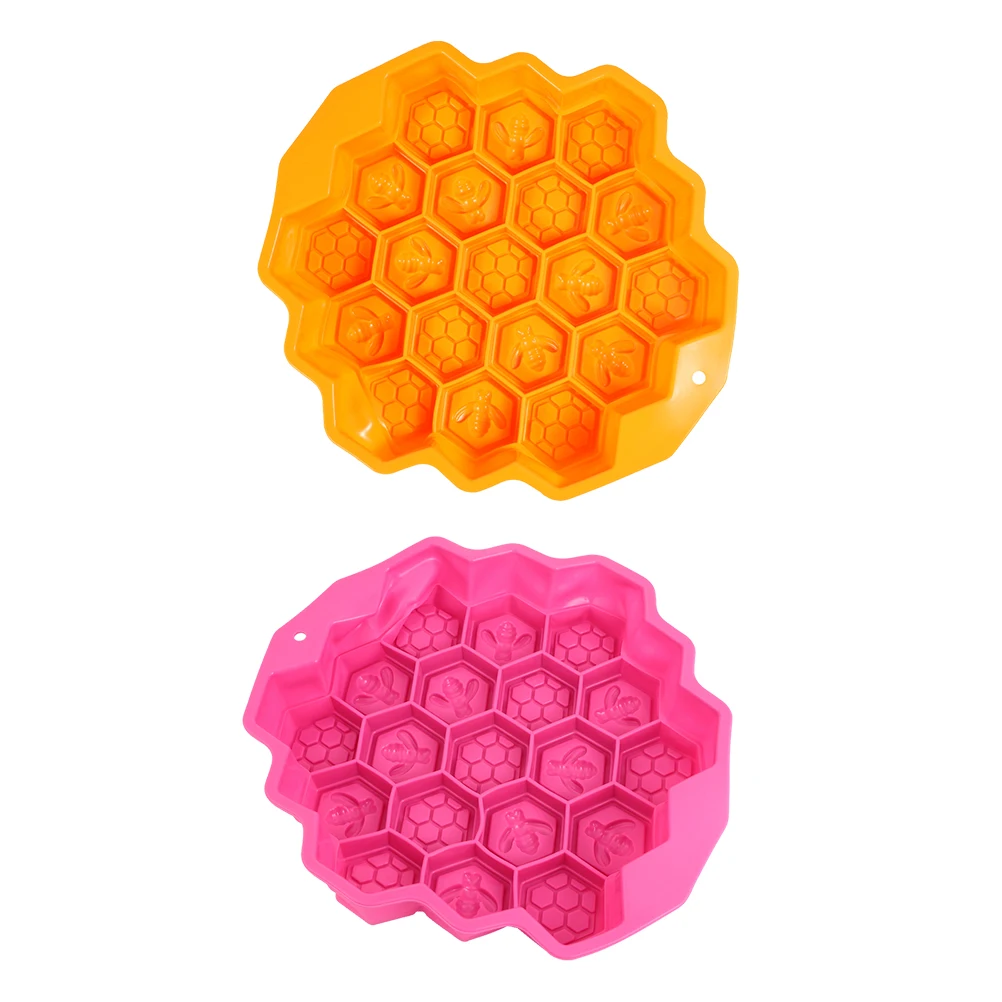 

2Pcs Honeycomb Mold Silicone Baking Chocolate Ice Cream Honeycomb Shape Cake Mold Tray NonStick Gifts Family Friends
