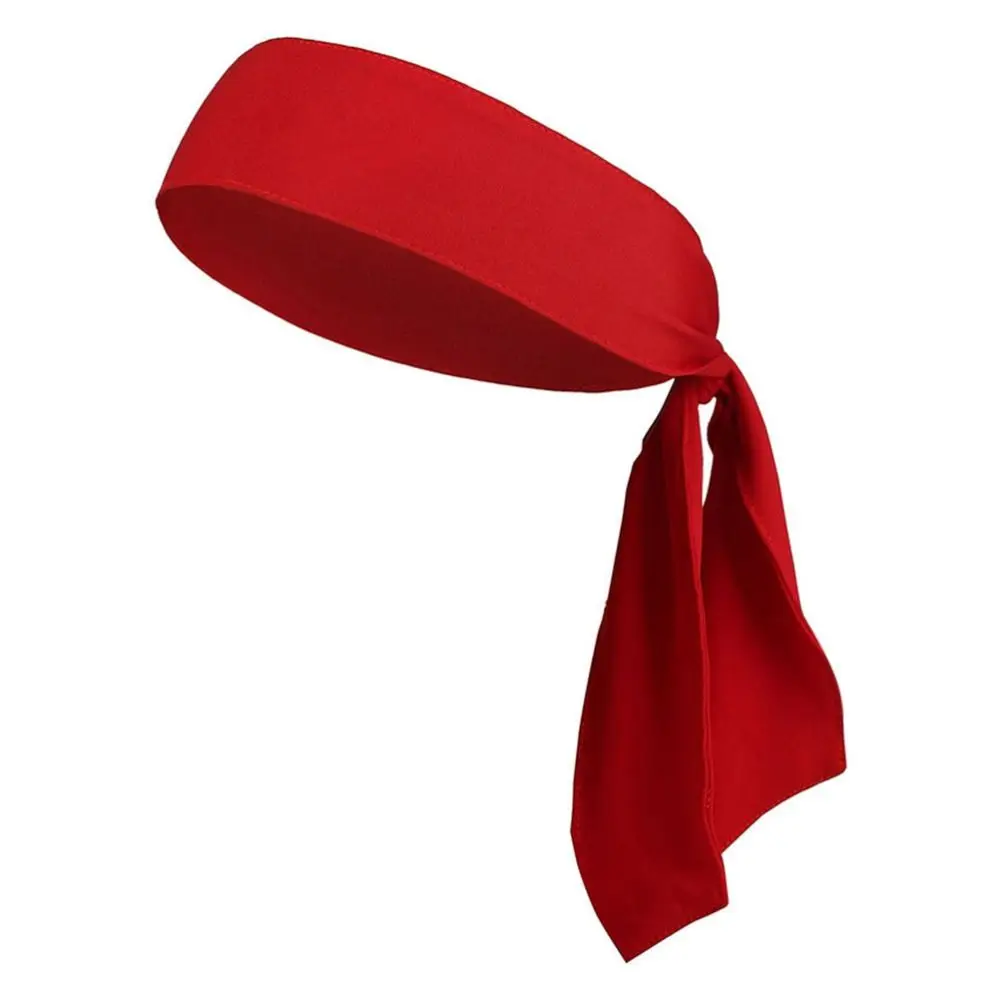 8PCS Quick Drying Sports Head Tie Tie Back 94% Polyester 6% Spandex Headband Head Tie Wide Band Sweat Absorbing Tennis Headband