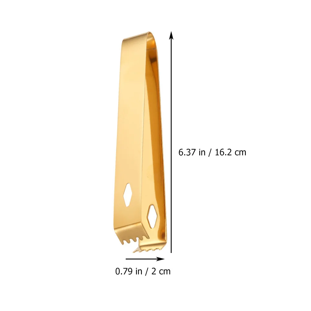 

2Pcs Stainless Steel Ice Tongs Sawtooth Edge Non-Slip Ice Cube Clips Bar Kitchen Food Clamp Restaurant Food Clip