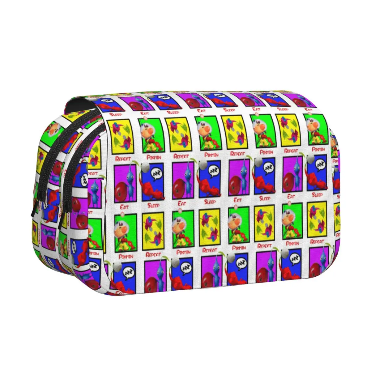 

Пеналы-футляры для ручек и карандашей «Ешь, Спи, Пикмин, Повторяй» из твердой кожи, большой вместительный пенал-коробка для школьников