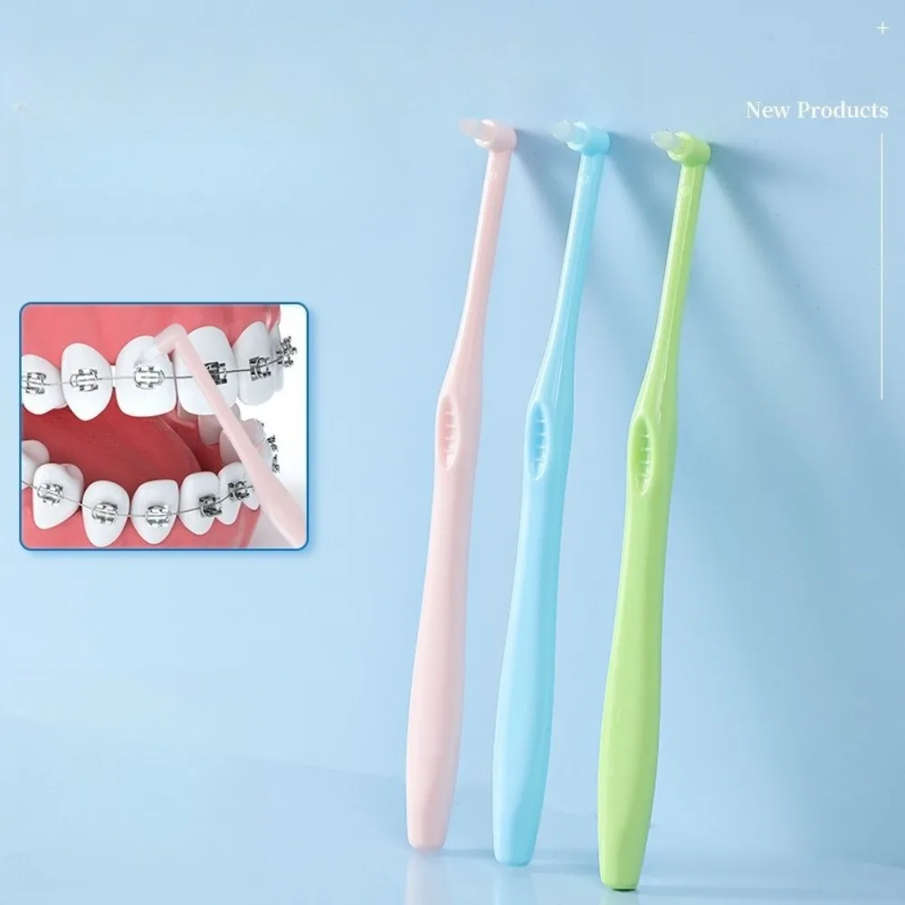 Kleine Einzelbürste mit weichen Borsten zur Zahnreinigung, kieferorthopädische Interdentalbürste, weiche Borsten, für Erwachsene, Mundpflege-Tools