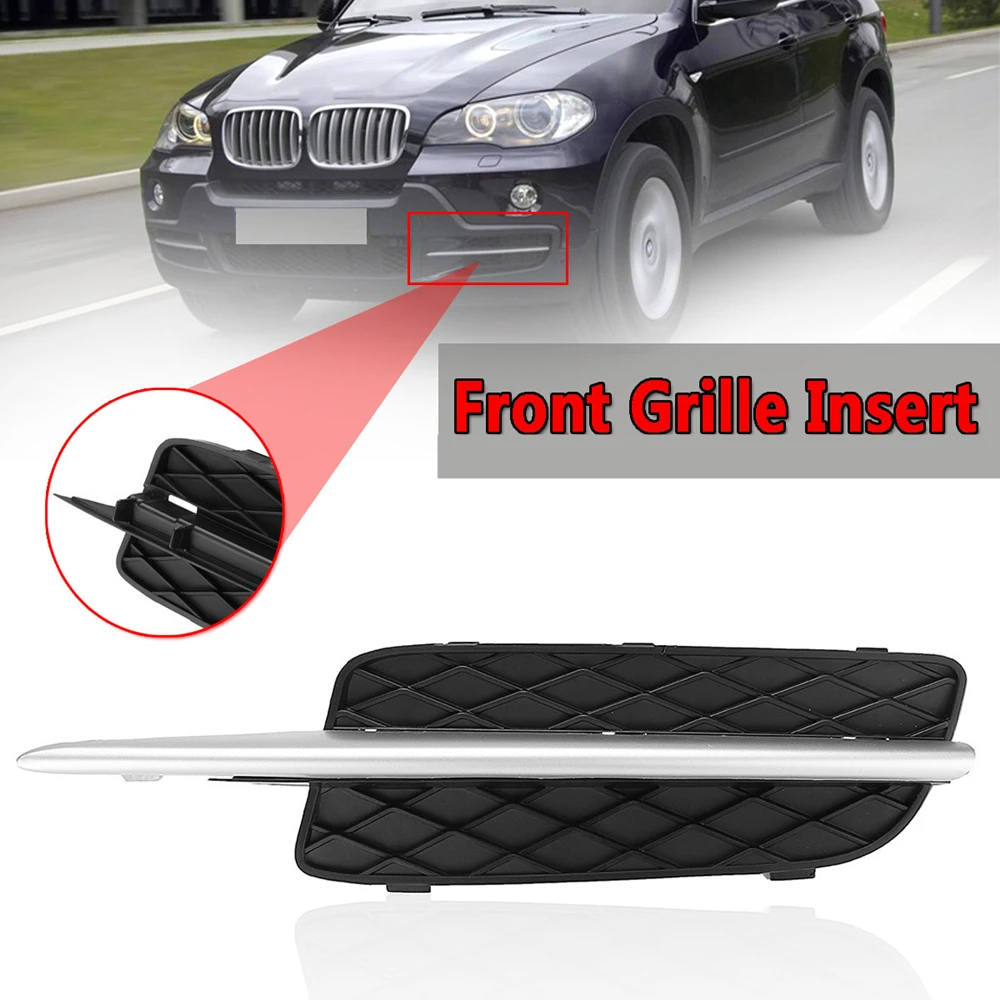 

Car Front Bumper Lower Grille Cover & Chrome Trim for BMW X5 E70 X6 E71 2007-2010 51117159593 51117168923