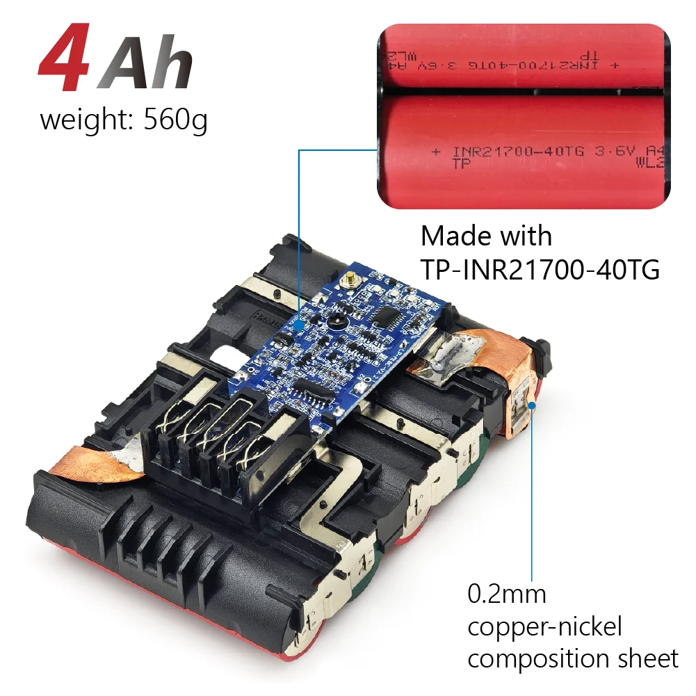 TPCELL 4/5Ah For Milwaukee M18 Batteries 21700 High Output Rechargeable Lithium ION 18V Battery