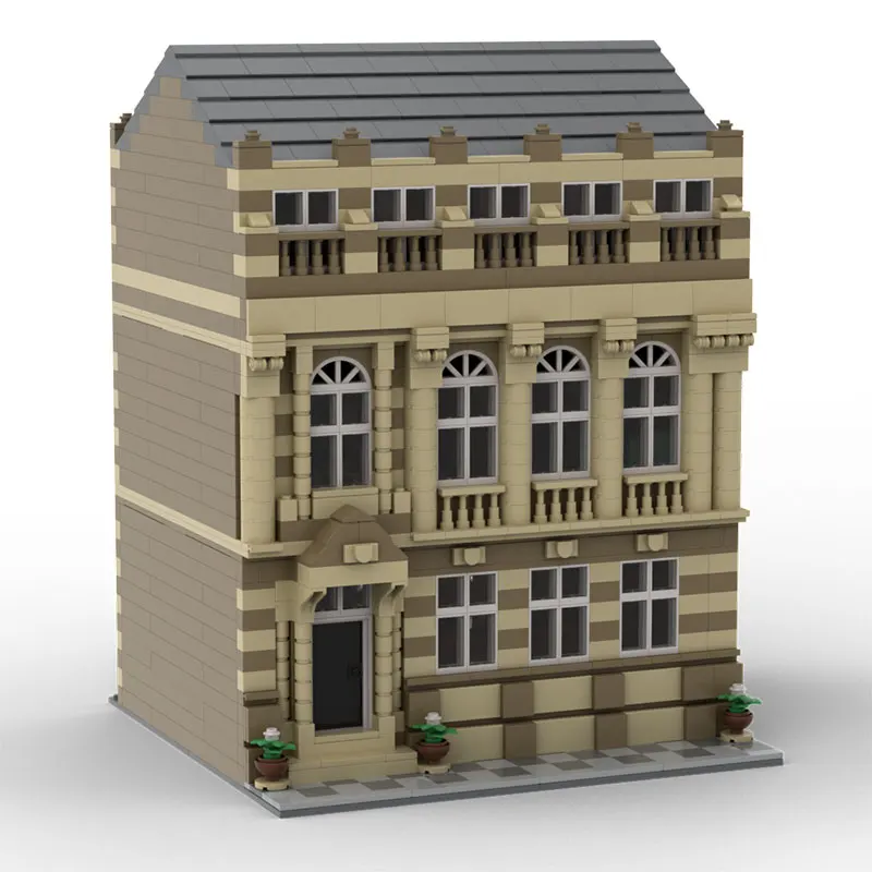 

Spot MOC-2546pcs street view small particle assembly building blocks puzzle toy model gift set ornaments