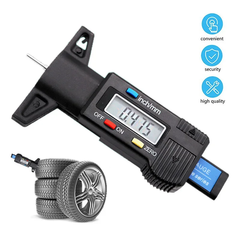 

Digital Car Tyre Tire Tread Depth Gauge Meter Auto Tire Wear Detection Measuring Tool Caliper Thickness Gauges Monitoring System