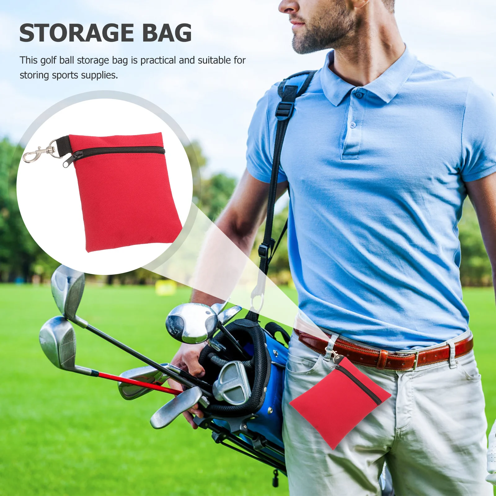 

Durable Elastic Golf Ball Bag Waist Pack Simple Shaped Golfing Ball Storage Holder Portable Outdoor Pouch Golfs Tee Bag