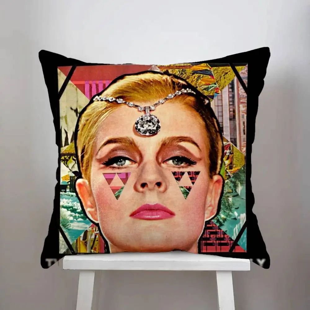 

TV Girl Pillow Case Luxury Double-sided For Car Pillows 45x45 Cushions Cover Home And Decoration Sofa Pillowcase 50x50