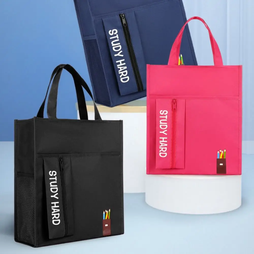 Shopping Bag Student Tutorial Bags Portable Travel Bag Children Art Bag Large Capacity Document Bag School Information Bag