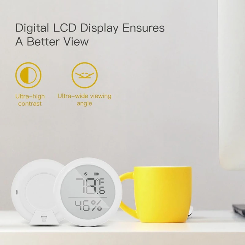 Sensor de temperatura e umidade Tuya Zigbee com display LCD Higrômetro interno Termômetro Controle de vida inteligente