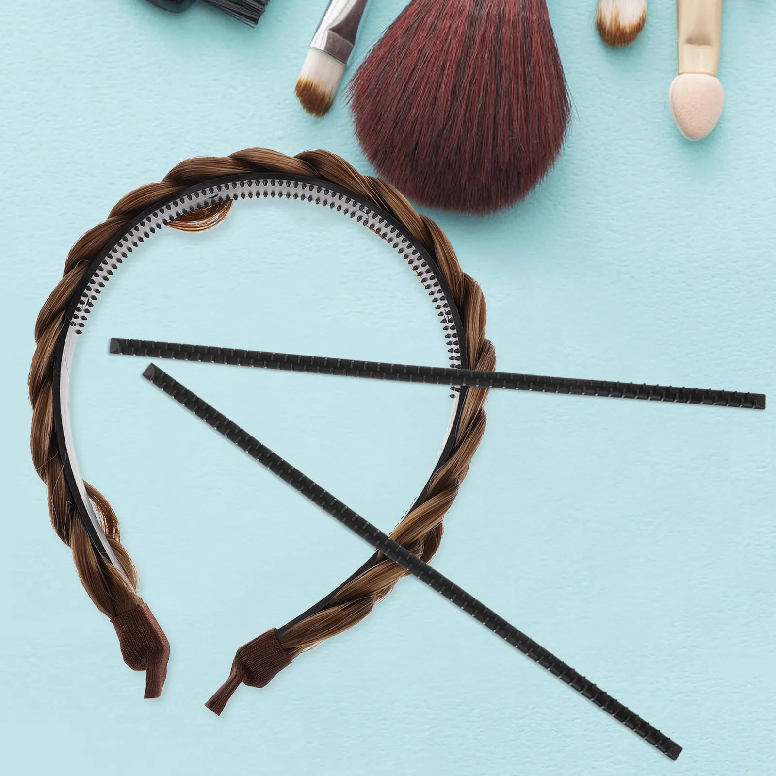 

10Pcs Anti-Slip Hair Hoop Teeth Strips Self-Adhesive Plastic Comb for DIY Headbands Hairband Grip Strip Craft Accessories Long