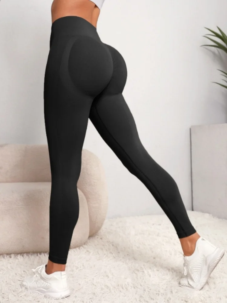 Frauen Gym Nahtlose Leggings Yoga Sport Hose Dehnbare Hohe Taille Fitness Sport Activewear Hosen – Detail 11