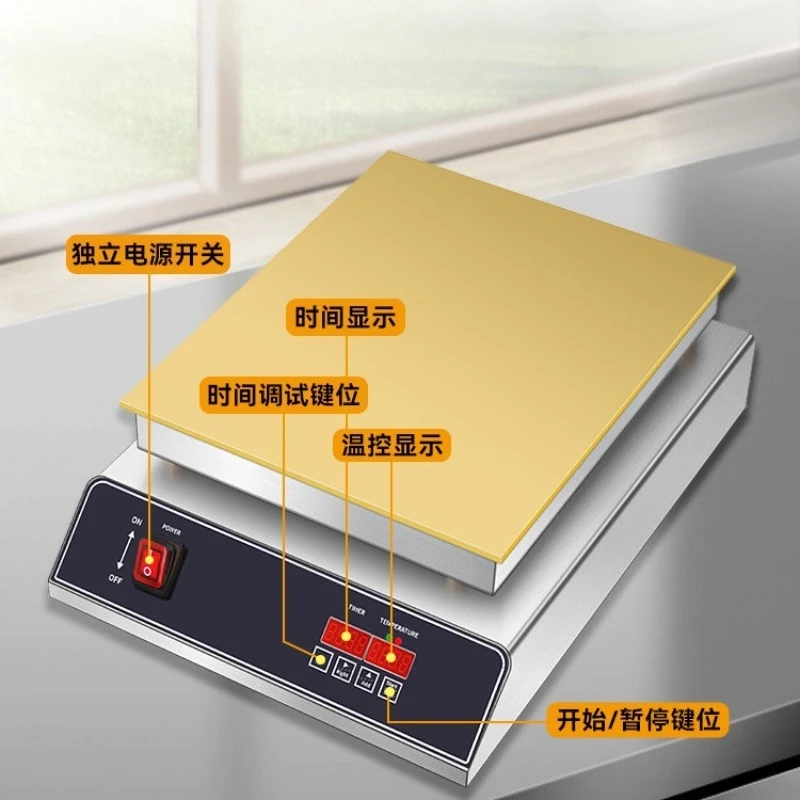 Commercial Souffle Pancake Machine, Double‑Head Digital Constant Temperature Griddle For Dorayaki Street Stall Vending