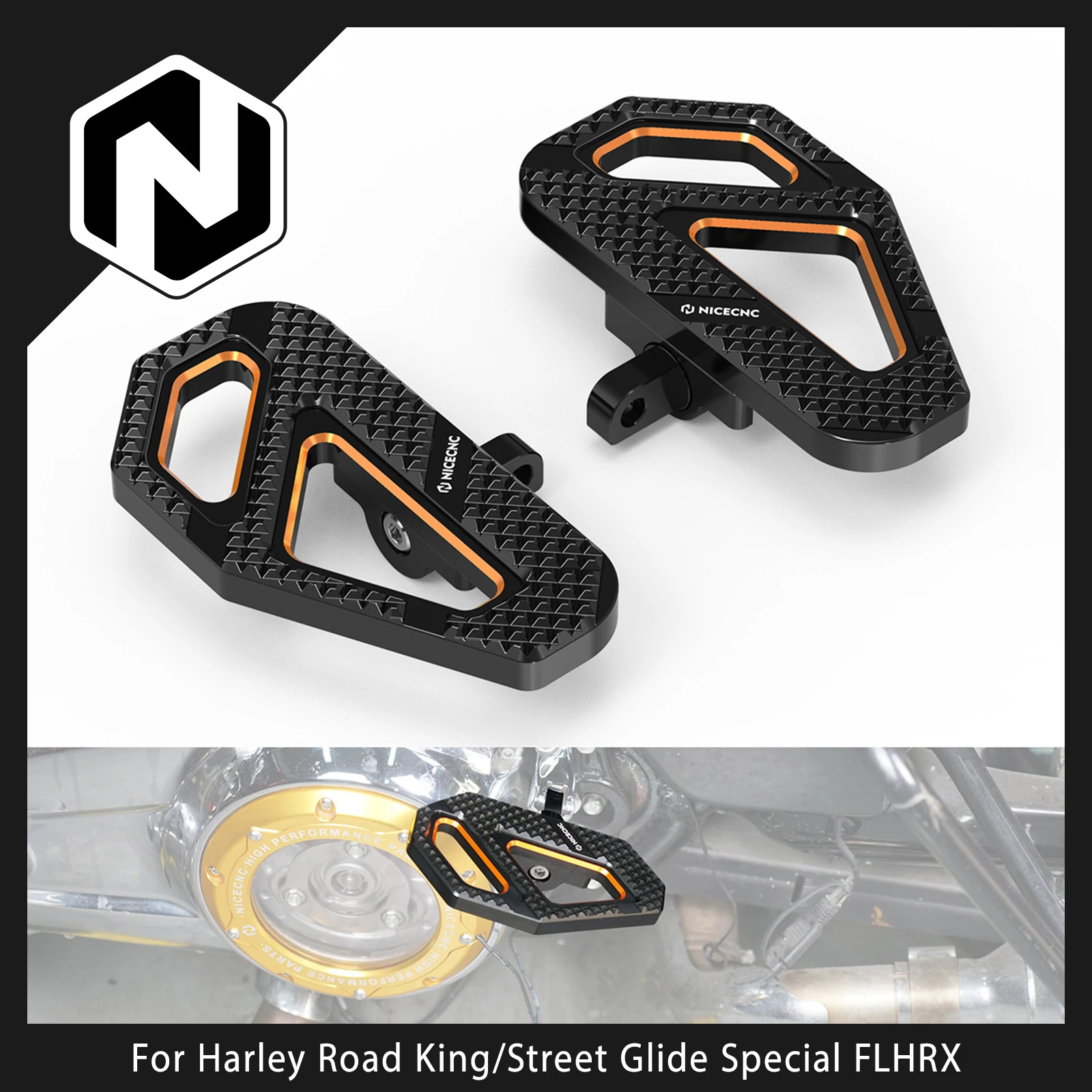 Passenger Footboard For For Harley Road King Special FLHRXS 2017-2024 Road Glide FLTRX 2015-2024 Street Glide FLHX/Special FLHXS