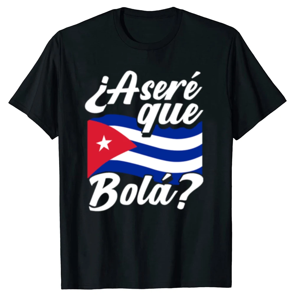 Camisetas divertidas con estampado de Cuba y bandera cubana para hombre y mujer, camiseta informal a la moda, camiseta holgada de gran tamaño 100% de algodón