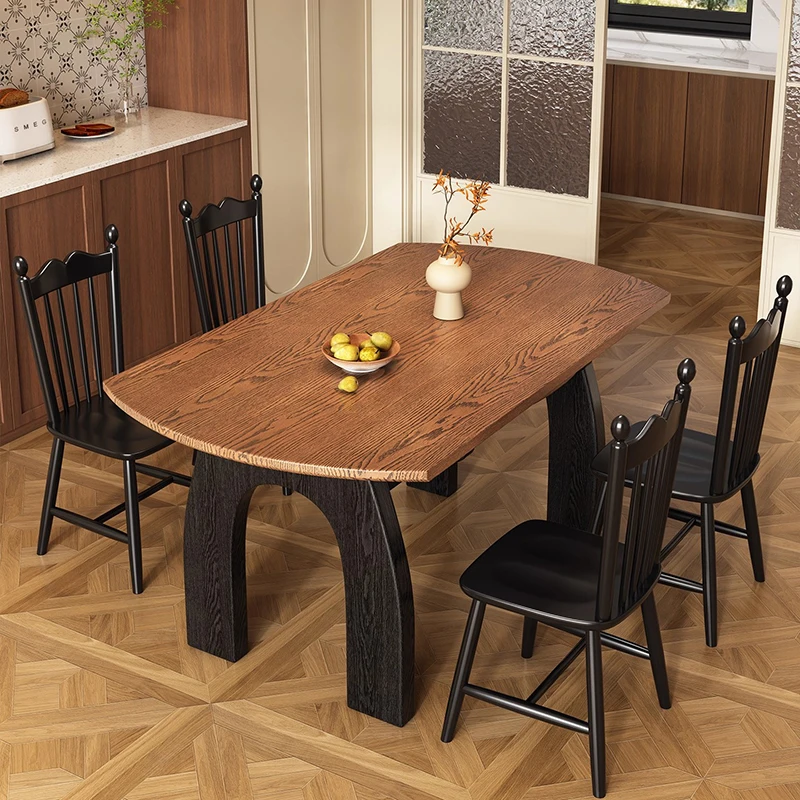 

Expandable Wood Round Dining Table Chairs Unique Design Modern Dining Table Space Saving Muebles Para Hogar Furniture For Home
