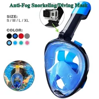 Máscara de snorkel de cara completa para niños y adultos: gafas de buceo antivaho profesionales, equipo de natación subacuática