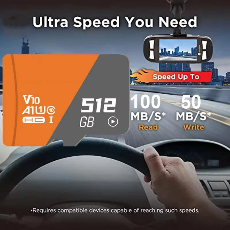 High Speed Memory Card Metal Waterproof Shockproof 2TB TF SD Card Sturdy and Durable Large Capacity Mini Memory Card Universal