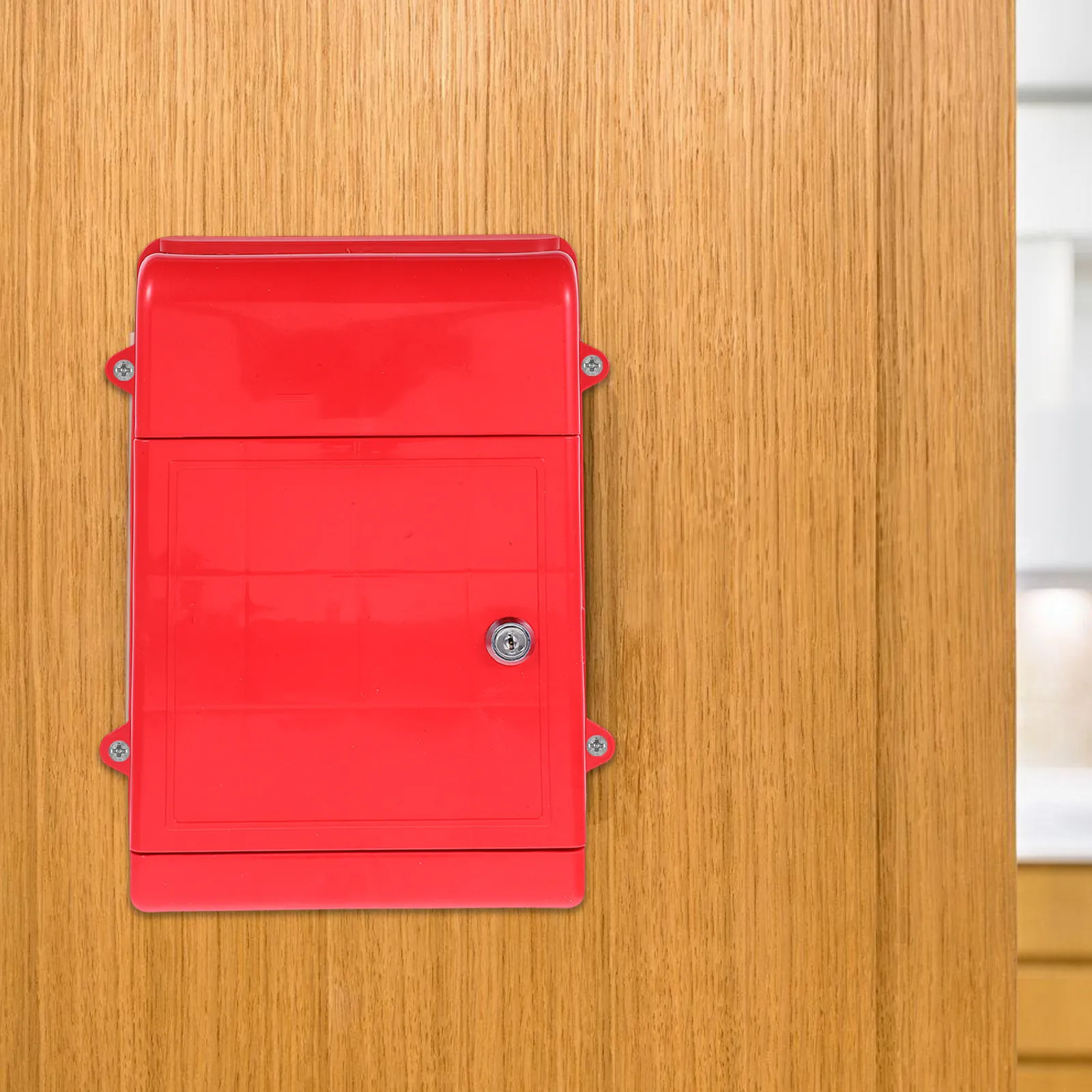 Lockable Wall Mounted Plastic Mailbox Secure Suggestion Donation Ballot Box Slot Charity Cards Money Voting Collection