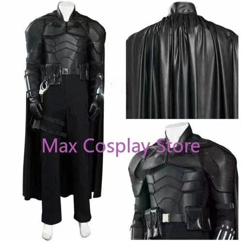 Max Bruce Cosplay Wayne Costume Superhero Pants Cloak Outfits Man Halloween Party Role Play Clothes For Male Adult Fashion New - view 2