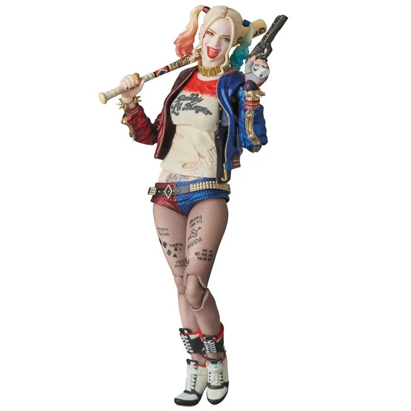 

In Stock 100% Original Medicom Toy MAFEX No.033 Harley Quin Suicide Squad Movie Character Model Toys Collection Artworks 16CM