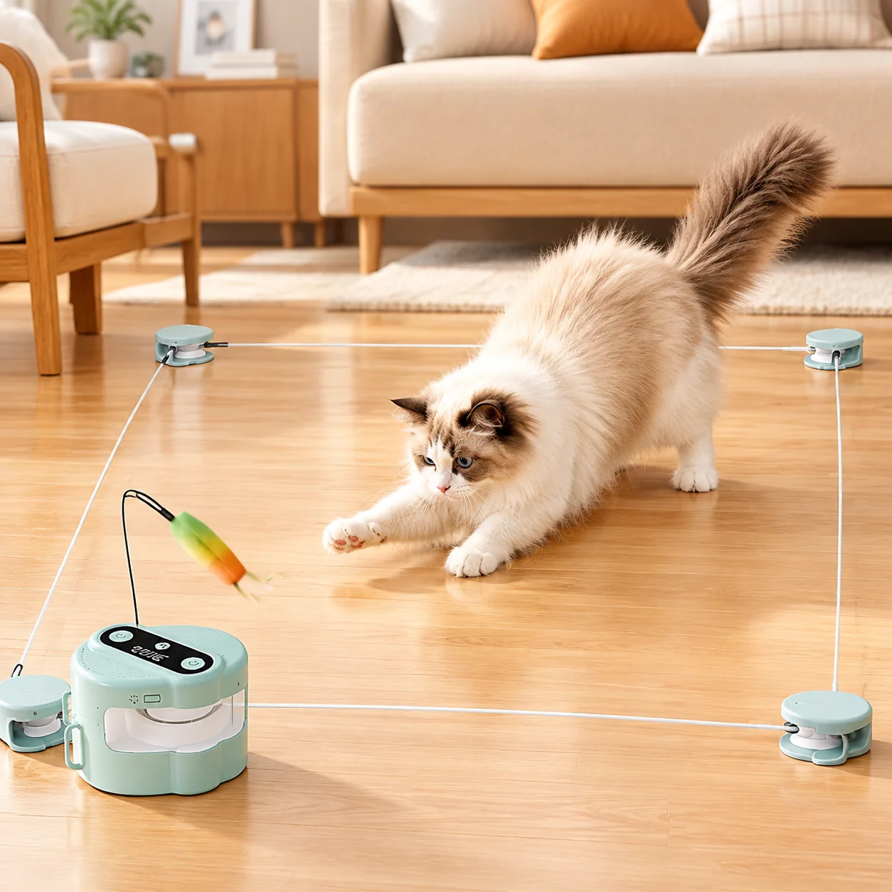 Smart Remote Control Cat Toy Interactive Sounding Bird Teaser Automatic Chasing Toy For Indoor Cats Dogs