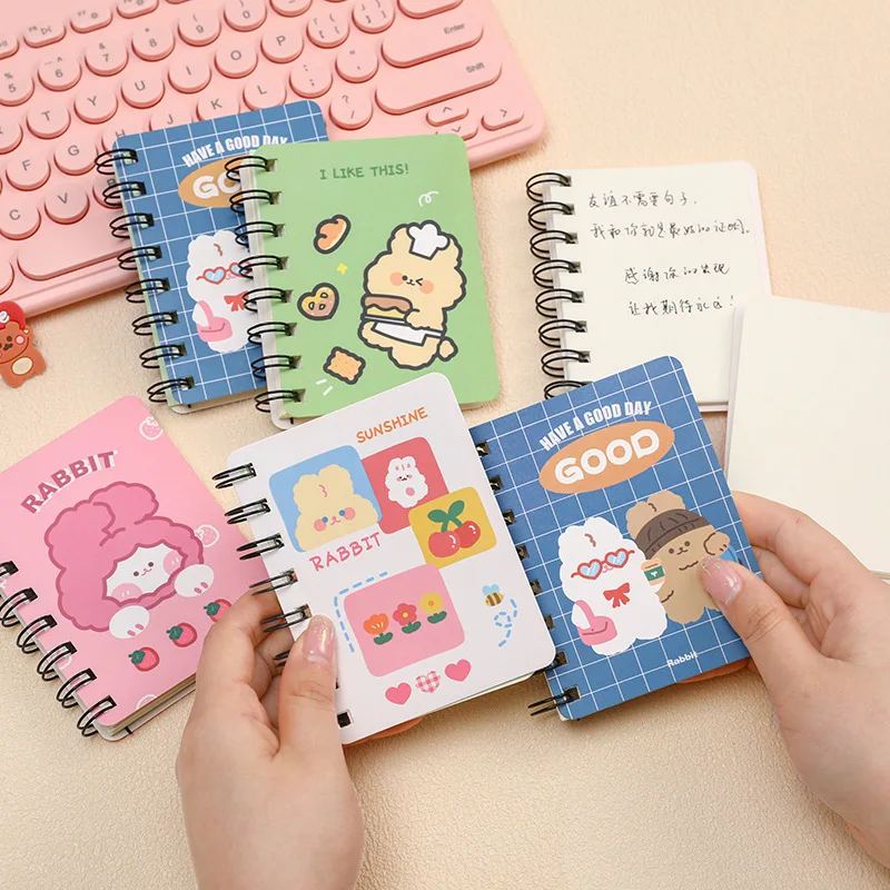 Mini 3 Ring Binder Notebook Diary Journal Kawaii Korean Stationery Notebook and Journal Scrapbooking Cute Office School Supplies