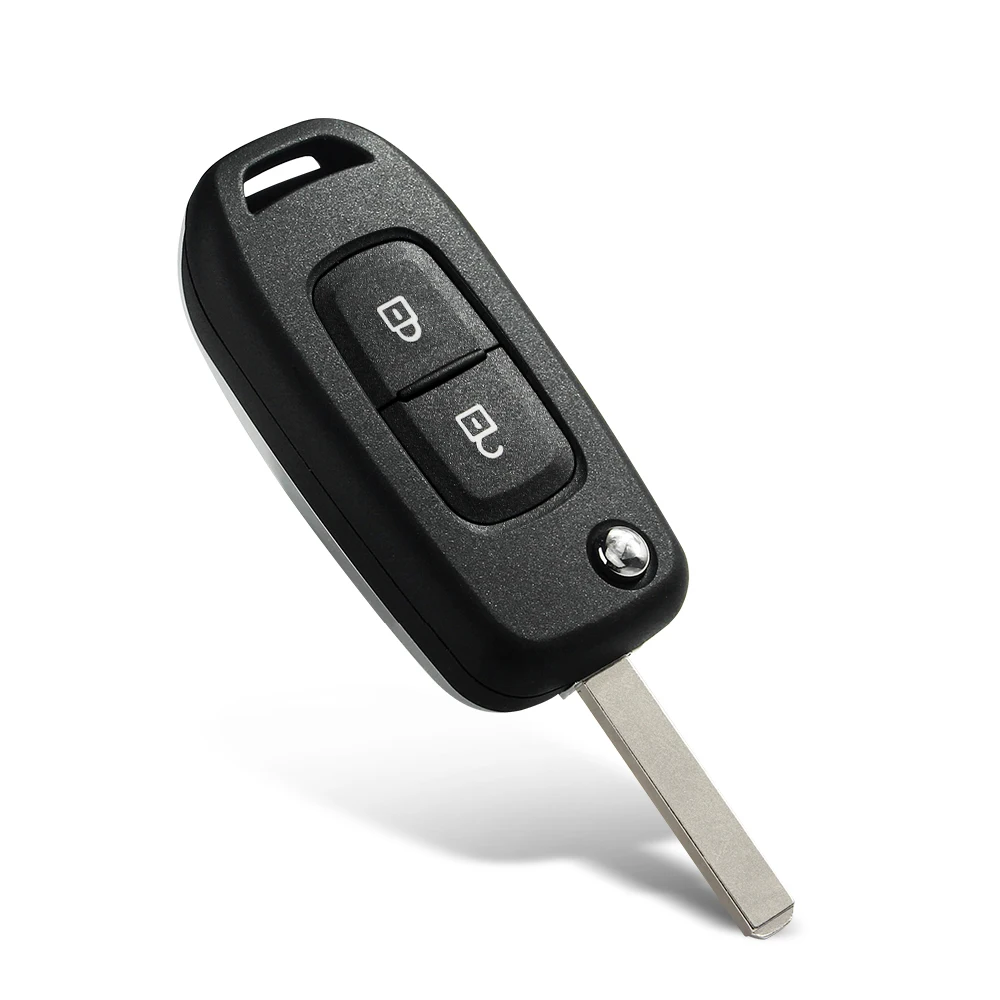 KEYYOU Modifizierte Klappbare Autoschlüsselhülle für Renault Symbole Logan Sandero Trafic Lodgy Dokker Duster Dacia 2/3-Tasten – Detail 5