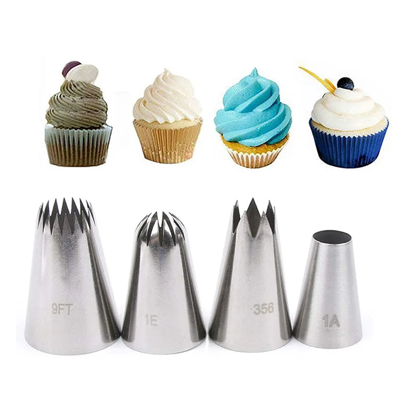 

Stainless Steel Seamless Flower Mouth Set Cookie Cake Cream Baking Tool cakes cake decorating tools