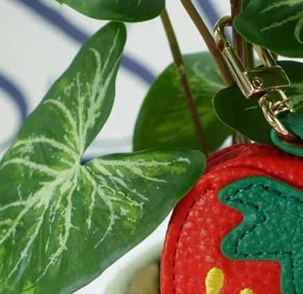 

Мини-кошелек из искусственной кожи с клубникой, авокадо, фруктами, кулон, брелок для наушников, мини-сумка для хранения