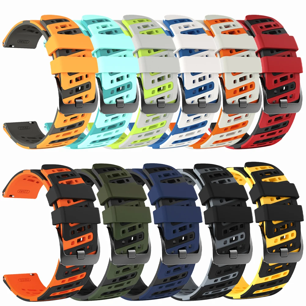 22mm Breathable Strap For POLAR Vantage M3 M2 M/V3 Grit X2 Pro Replace Correa For COROS PACE 4 3 APEX 4 42mm Silicone Watch Band