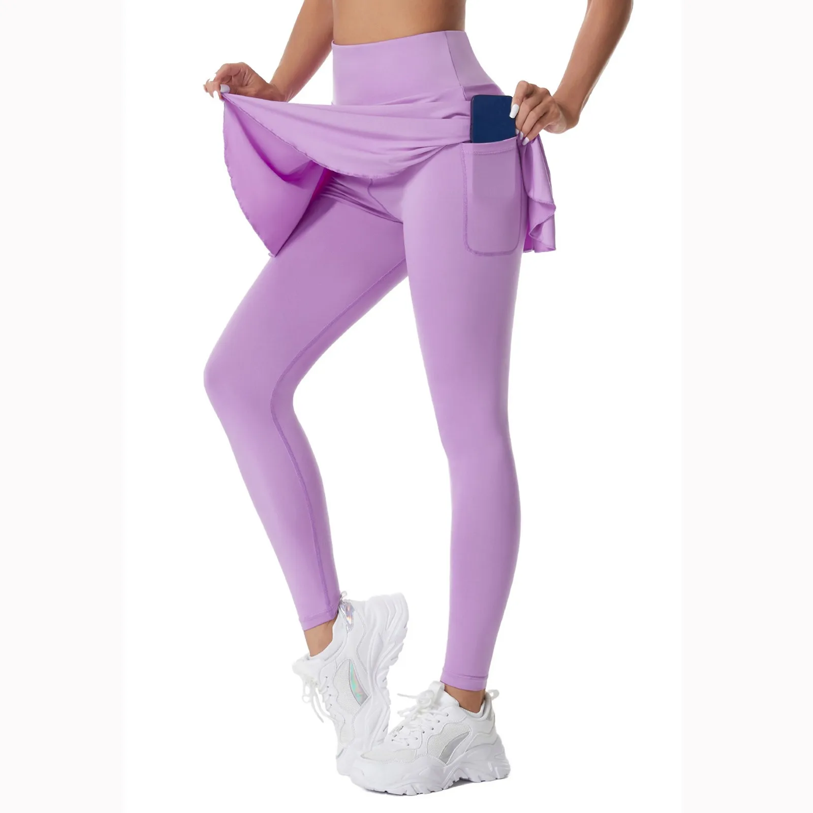 Women\'s Hip Lifting Yoga Pants Skirt classic fashion Solid Color High Waist Fitness trousers Outdoor Training Sports pantalones