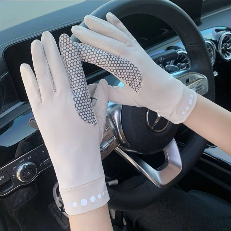 

Новые солнцезащитные перчатки средней длины, женские уличные перчатки для вождения, защита от ультрафиолета, летняя тень, тонкий свободный сенсорный экран