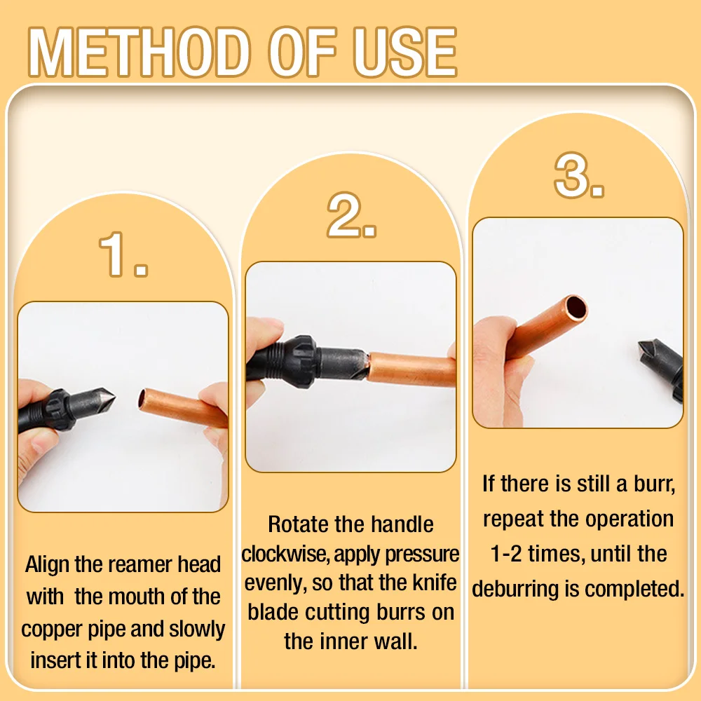 2PCS Hand Deburring Trimming Tool & Pipe Reamer Tool (0-13MM) Edge Trimmer Chamfering Scraper Professional Burr Removal Device view 6