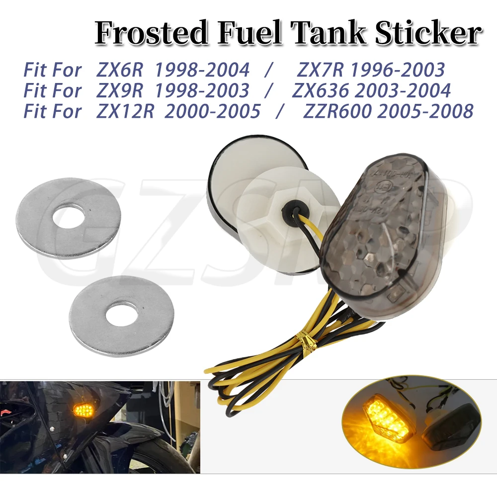 

Fit for Kawasaki ZX6R ZX 7R 9R 636 ZZR 600 ZX12R Motorcycle Turn Signals Light LED Flasher Indicator Blinker